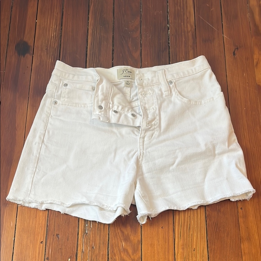 J. Crew Women's White Denim Shorts